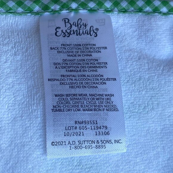 Baby Essentials My First Easter Bib & Sock Set A.D. Sutton NEW Bunny Rabbit - Picture 8 of 8